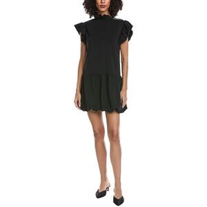 Fate Womens  Ruffle Mini Dress, Black